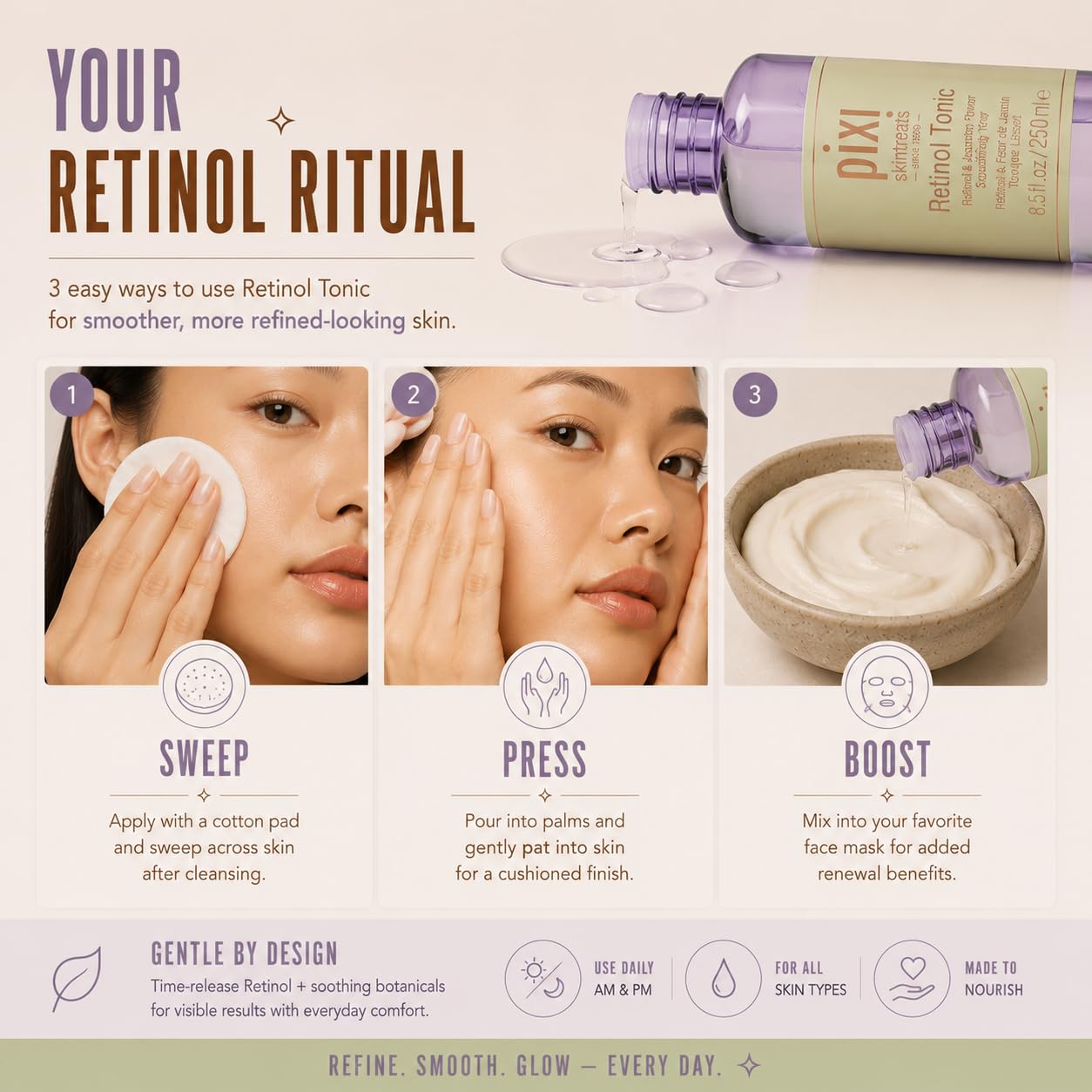 Pixi by Petra Retinol Tonic 3.4 fl oz. Pack Of (1)