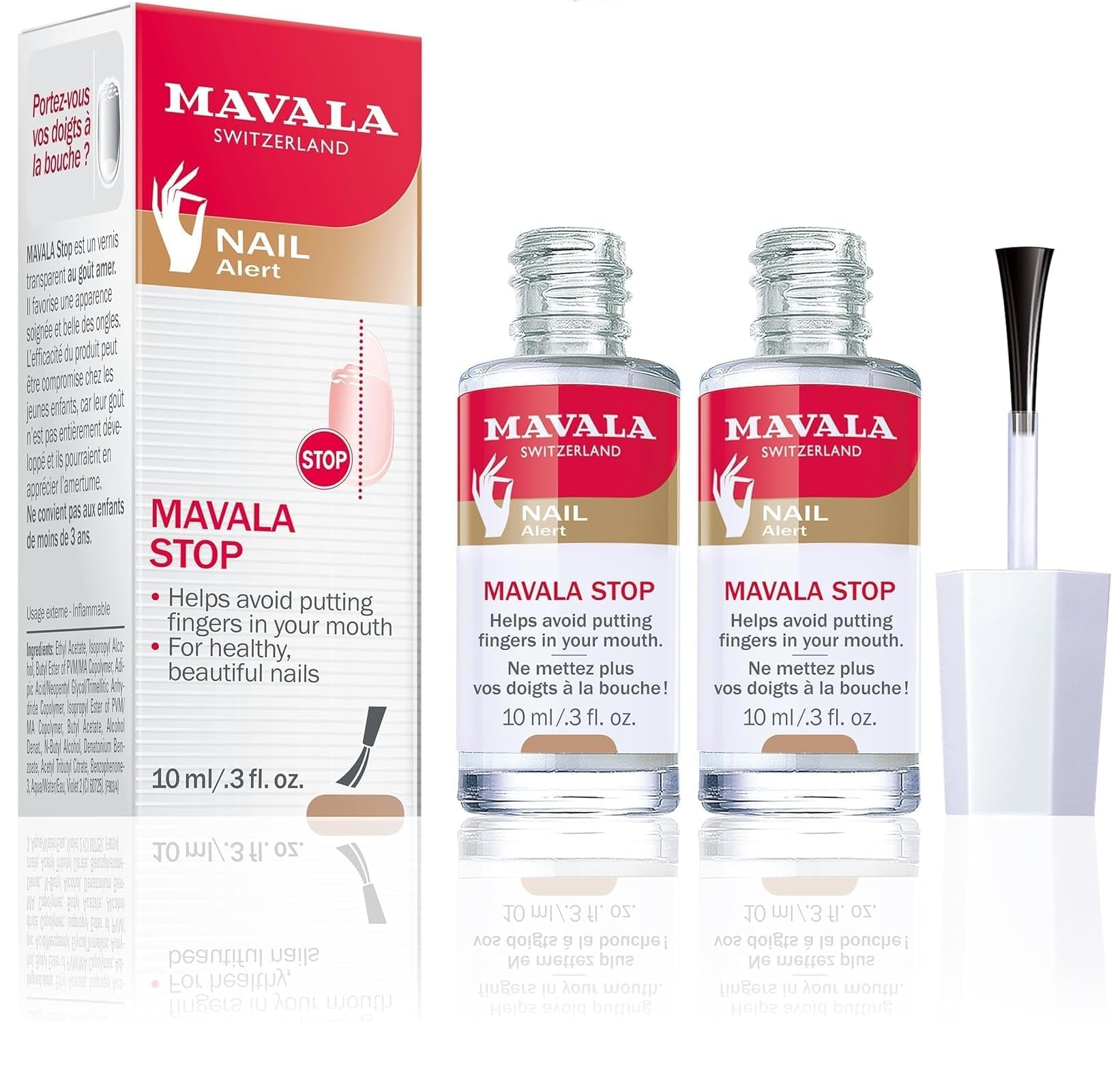 MAVALA 2 Pack of Mavala Stop for Nail Biting and Thumb Sucking,10 ml/0.3 oz Each