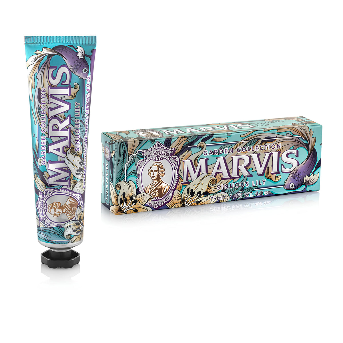 Marvis Sinuos Lily Limited Edition Toothpaste, 75 ml, Sensational Flavoured Toothpaste for a Long-Lasting Freshness