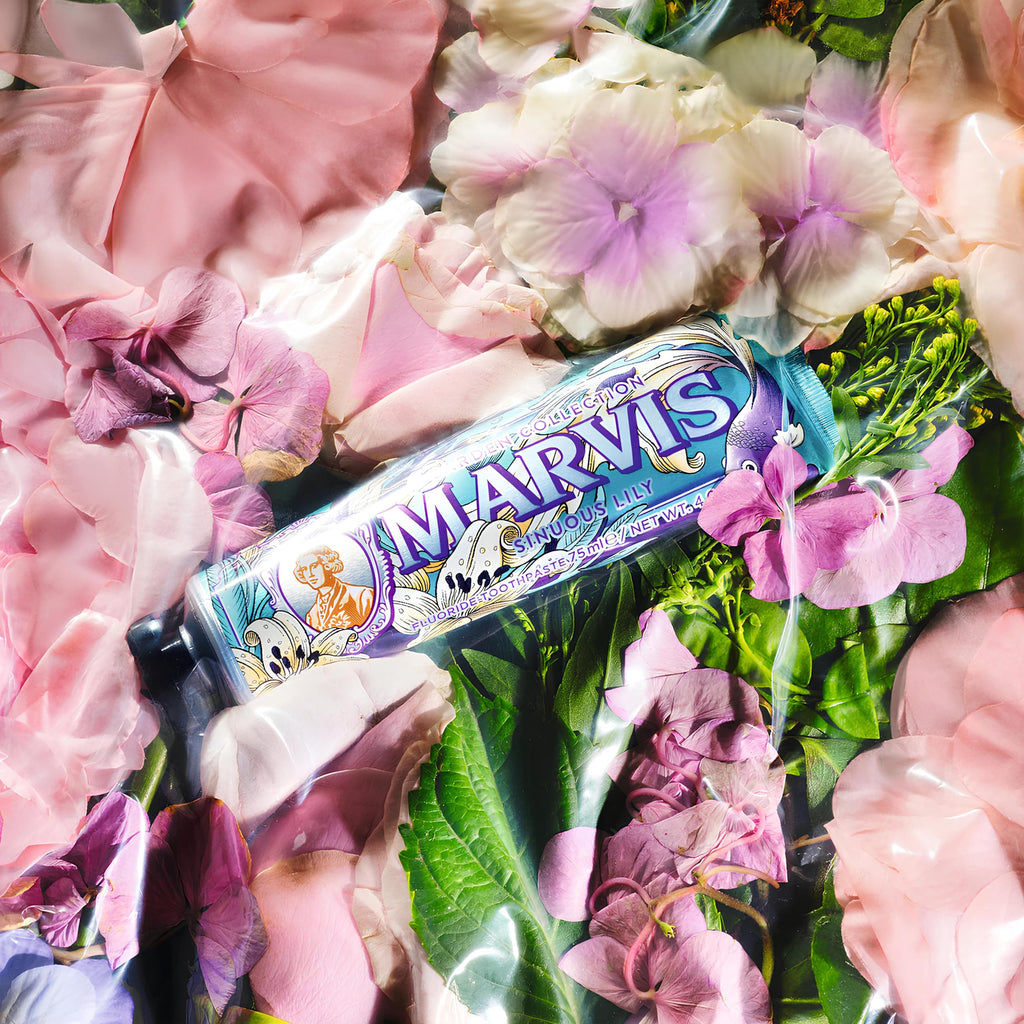 Marvis Sinuos Lily Limited Edition Toothpaste, 75 ml, Sensational Flavoured Toothpaste for a Long-Lasting Freshness